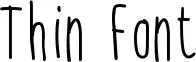 Thin Font