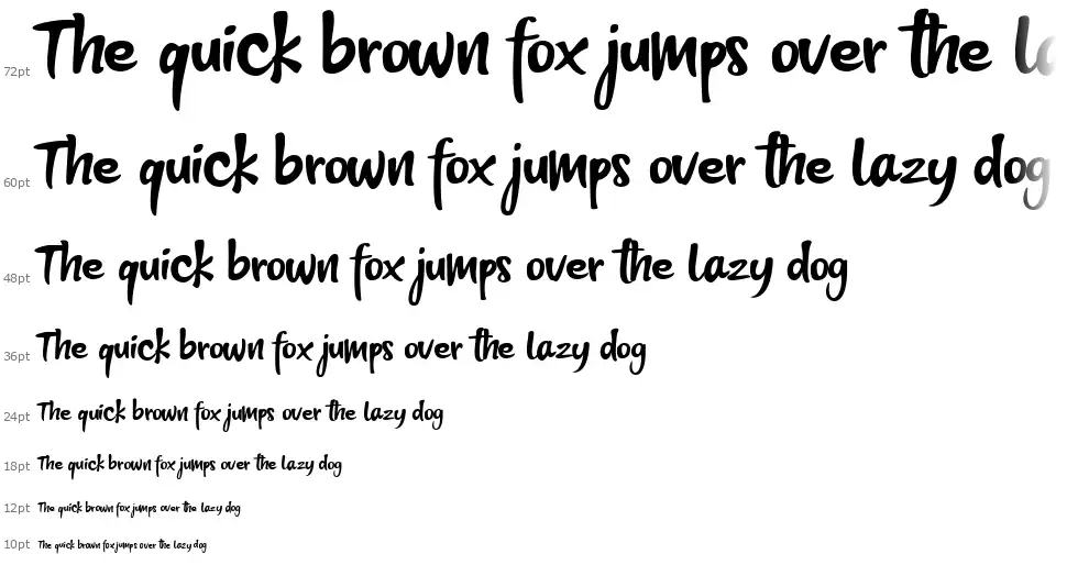 Think Smartfont waterfall