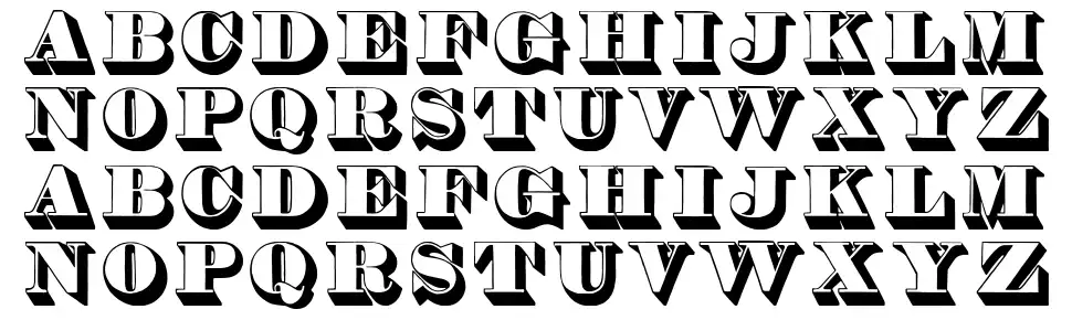 Thorne Shadedfont specimens