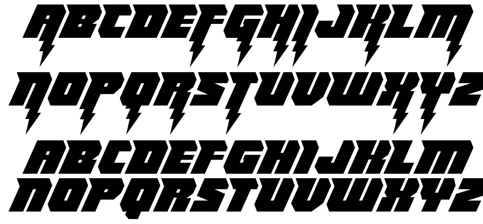 Thunder Titanfont specimens