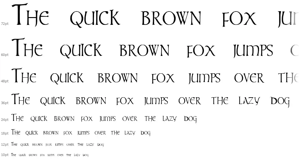 Times New Vespasianfont waterfall