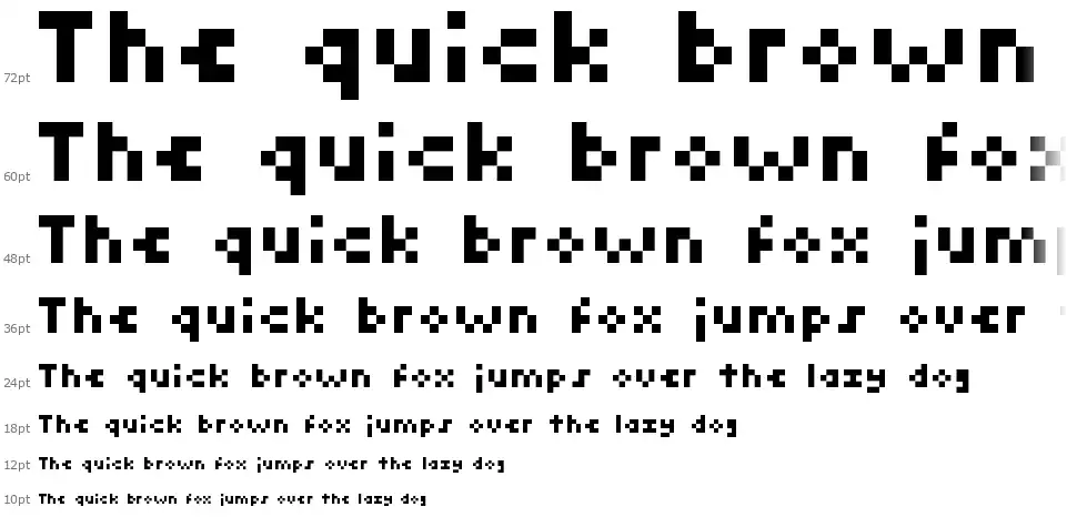 Tinyfont waterfall
