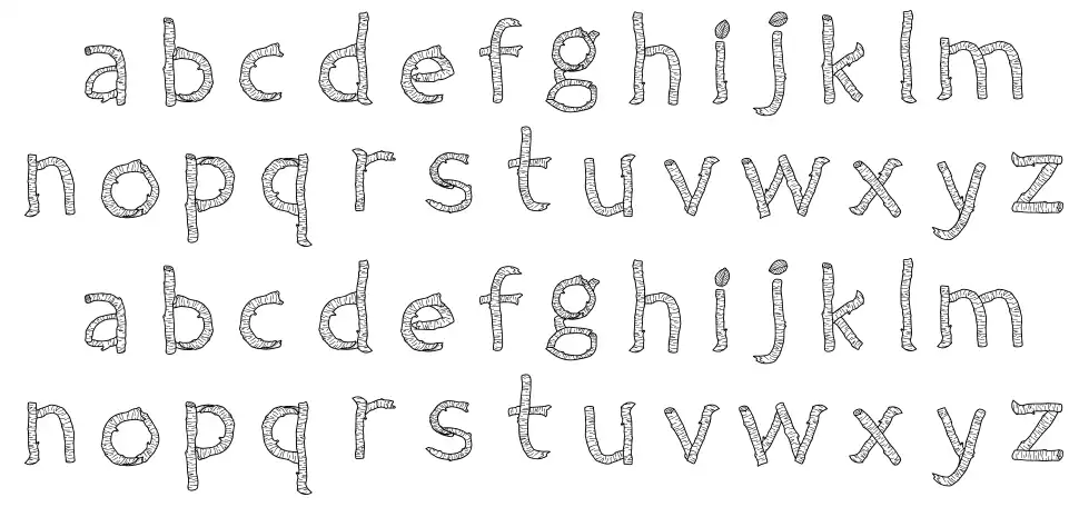 Twiggyfont specimens
