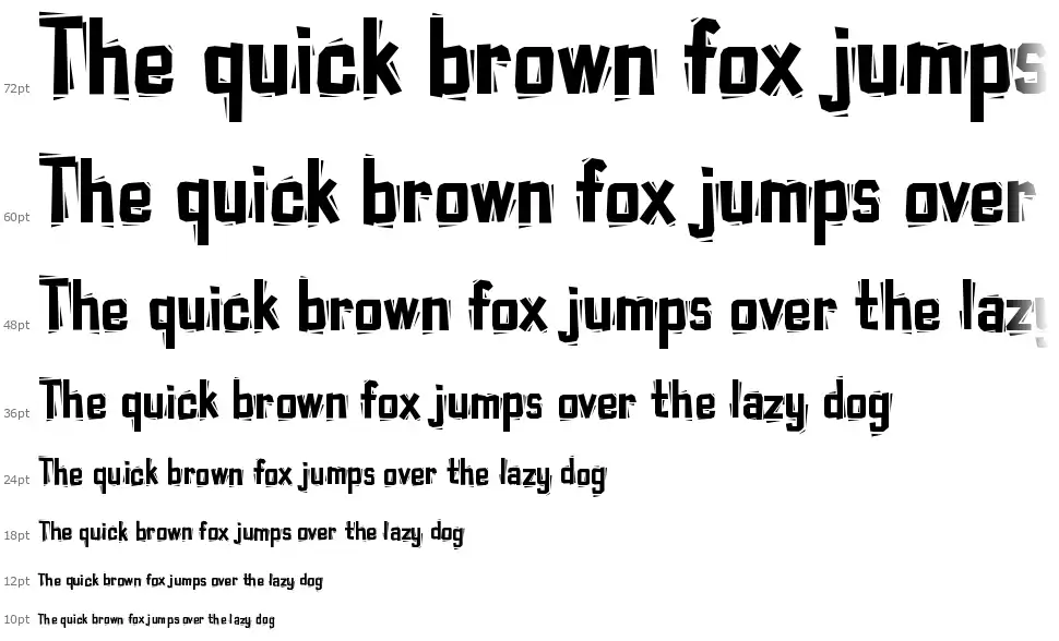 Typo Cut-Out Shakyfont waterfall