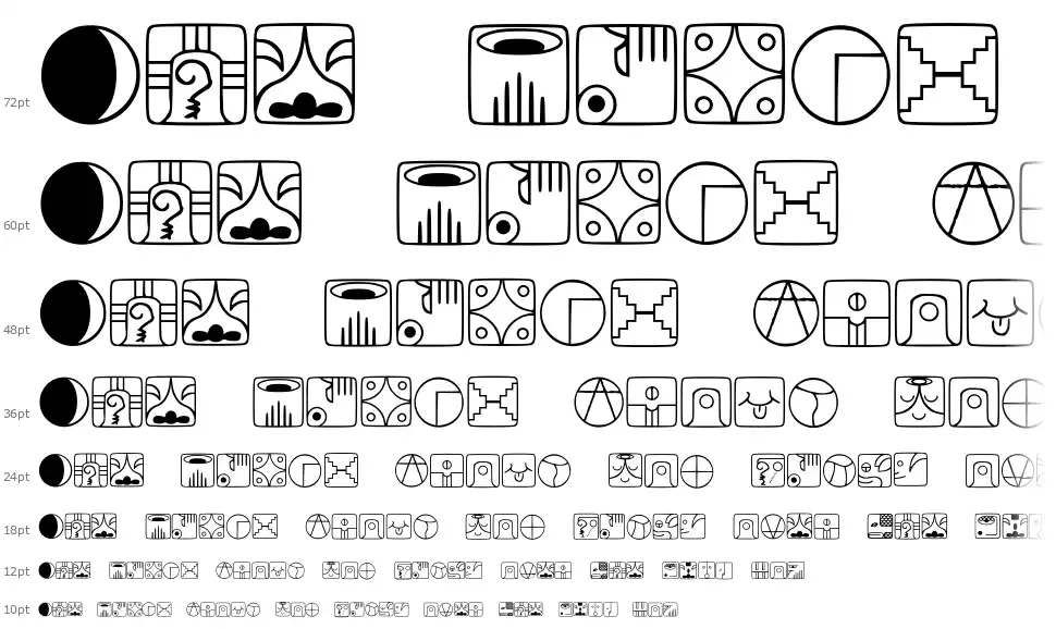 Tzolkinfont waterfall