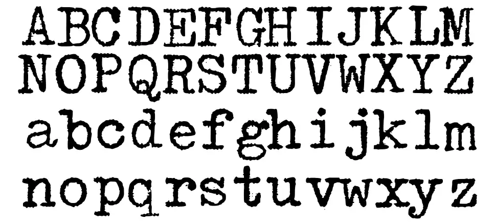 Underwood 319font specimens