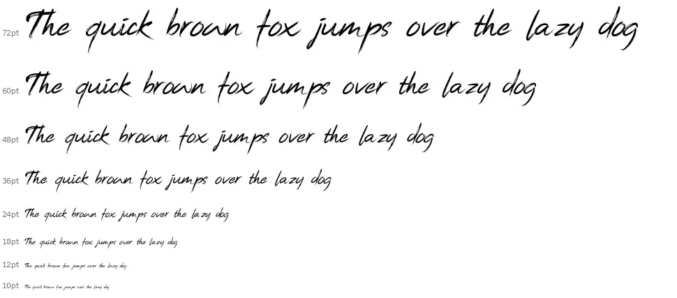 Urgent Brushfont waterfall