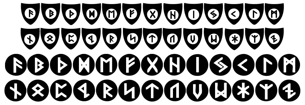 Viking Runes Shieldsfont specimens