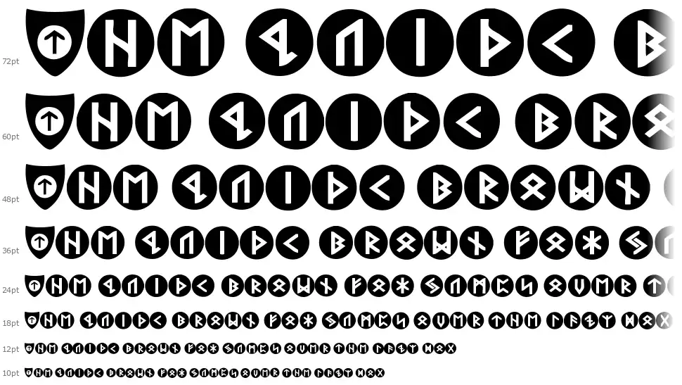 Viking Runes Shieldsfont waterfall
