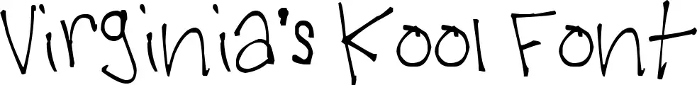 Virginia's Kool Font