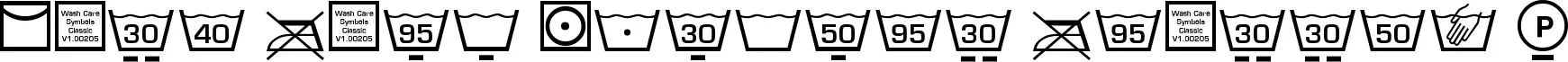 Wash Care Symbols Classic M54