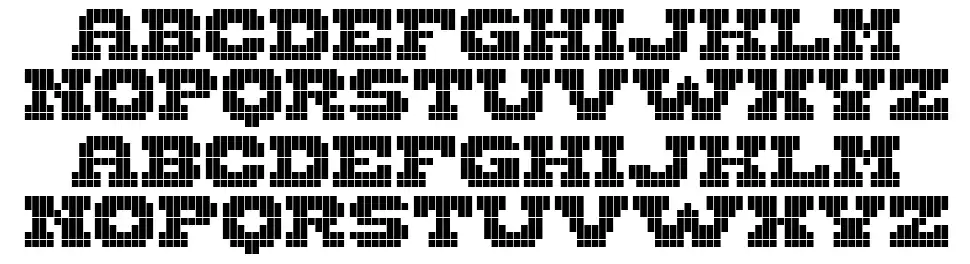 Wild West Pixelfont specimens