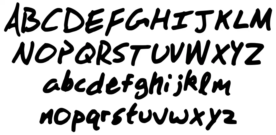 Woah Thats Boldfont specimens