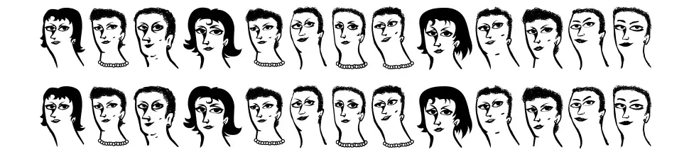 Womanhoodfont specimens