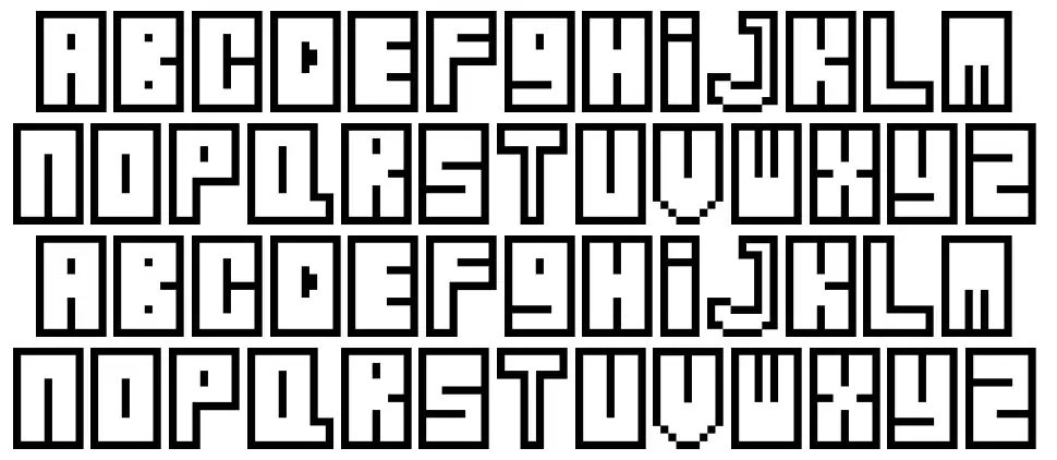 Zipperfont specimens
