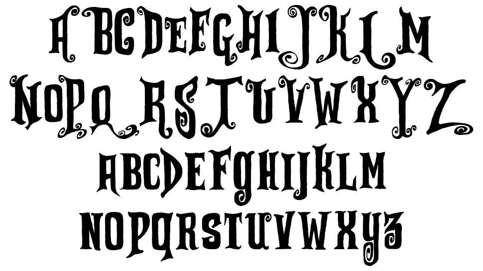 Zu Kabarettfont specimens